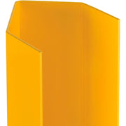 Pallet Rack Frame Guard with Pre-Drilled Base by Global Industrial – 4"L x 3.13"W x 18"H, 9-Gauge Steel, Yellow, Model 798618