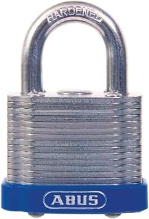 ABUS Keyed Padlock, Open, Square Steel Body, Hardened Steel Shackle, 13/16 in W 41/40 KD - 1 Each