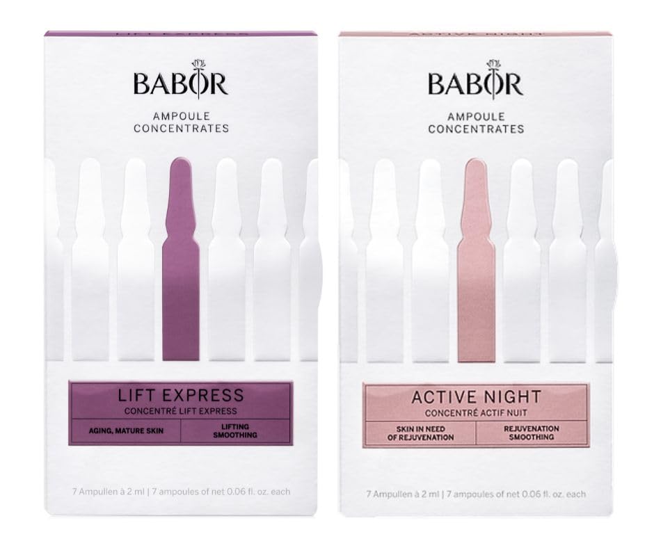 Lift Express & Active Night Ampoule Serum Concentrate Bundle by BABOR – Commercial Grade