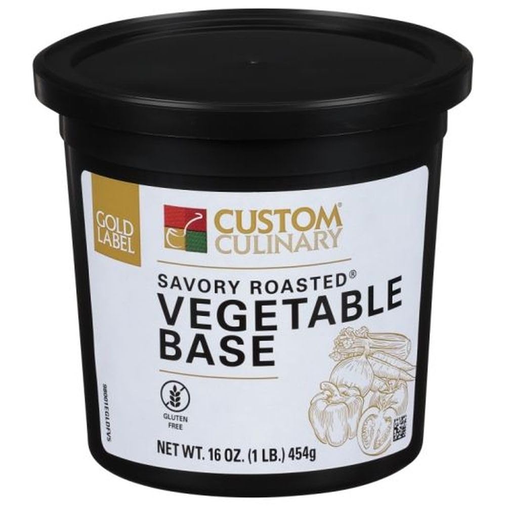 Gold Label Savory Roasted Vegetable Base by Custom Culinary – 16.0 Ounce (Pack of 6), Pack of 6