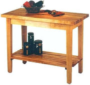 John Boos C02-S Country Worktable with Wood Top - 48" 48"W x 24"D x 36"H 1-3/4"