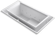 Kohler K-1189-RE-0 Sok Overflowing Bath with Effervescence and Left-Hand Drain, White