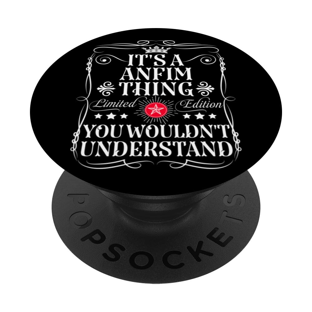 Anfim Name Its A Anfim Thing You Wouldn't Understand PopSockets Standard PopGrip by Funny Vintage Anfim Name T-Shirts And Gifts – Black, Model 4Z7AZPVSWZ3US_BLACK