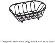 G.E.T. 4-33453 Braided Basket, Iron Powder Coated, Oval, 7-1/2" x 4-1/2" x 2-1/4", Case of 24