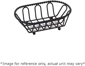 G.E.T. 4-33453 Braided Basket, Iron Powder Coated, Oval, 7-1/2" x 4-1/2" x 2-1/4", Case of 24