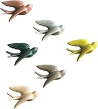 KALALOU Set of Ceramic Hanging Swallows, One Size, Multicolor