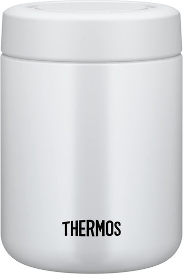 Vacuum Insulated Soup Jar by THERMOS – 500ml, 0.5 liters, Stainless Steel, white grey, Model JBR-501 WHGY