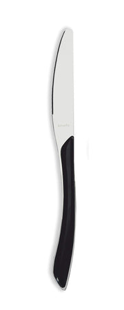 24-Piece Eclat Black Flatware Set by Amefa – 24 inch, Stainless Steel, Silver, Model 2214AAWB12C71