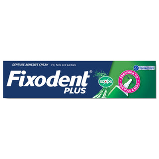 Control Denture Adhesive Cream Plus Scope Flavor 2 oz (Pack of 5) by Fixodent – White, Pack of 5, Model 0051