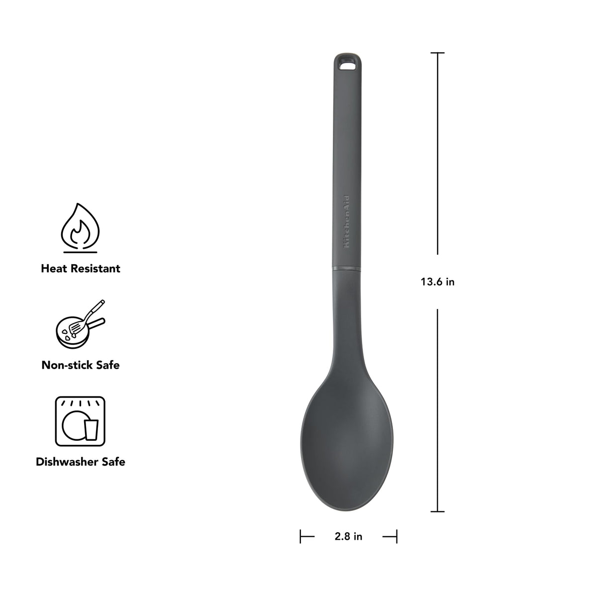 KitchenAid Charcoal Gray / 13.6 Inch / 1 Cooking Spoons
