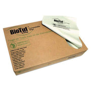 biotuf compostable can liners by Heritage – 1 Count (Pack of 1), 60.0 gallons, Bamboo, Green, Model Y7658TE R01