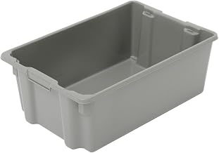 Orbis Grey Stack-n-Nest Plastic Solid Lug - 28"L x 18"D x 10"H