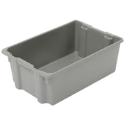 Orbis Grey Stack-n-Nest Plastic Solid Lug - 28"L x 18"D x 10"H by ORBIS-DIVISION OF MENASHA CORP – Large, Plastic, Gray, Model 14239170519