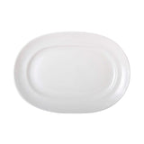 Serveware Porcelain White 14-1/8-Inch x 9-7/8-Inch Racetrack Platter by Tuxton – White