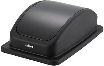 Winco Black Slim Trash Can Lid [PTCL-23K]