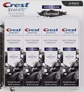 Crest 3D White Whitening Therapy Charcoal Deep Clean Fluoride Toothpaste , 4 ct (4)