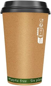 PacknWood 210GCWBZEN12 12 oz 3.5 x 4.3 in. Zen Kraft Paper Cup Without Plastic - 1000 Piece