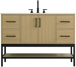 Elegant Kitchen and Bath 48" Single Bathroom Vanity in Honey Brown