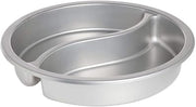 HUBERT Stainless Steel Round Divided Food Pan, 15 2/5Dia x 2 1/2" H