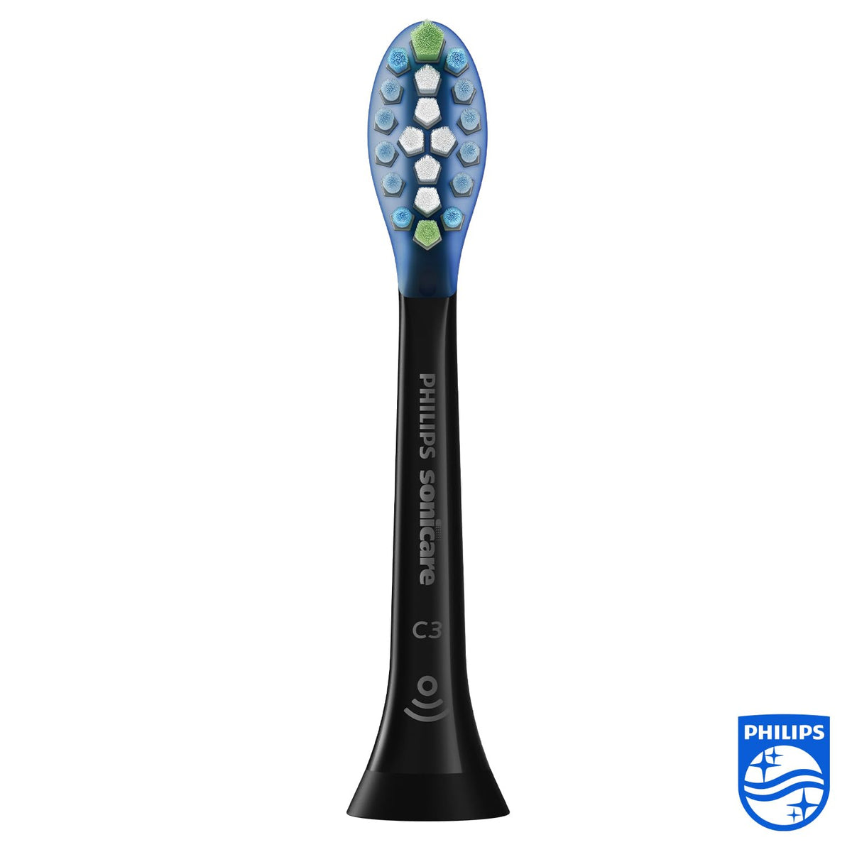 PHILIPS 4 Count (Pack of 1) / Black / 1 Toothbrush Replacement Heads