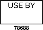Monarch White Labels with Black Print Use by for 1131 1-Line Date/Time Label Gun - 20mmL x 11mmH 8 Sleeves