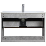 Elegant Decor 30" - Single / Brushed Nickel,gray,grey / Modern Bathroom Vanities