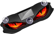 Solar Predator Eye LED Window Lights, Waterproof Wireless Dynamic Warning Sign, Windshield and Rear Window Decorative Waterproof Car Ambient Lights (Red)