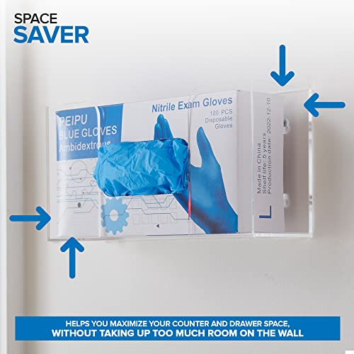 Stock Your Home Single Stack / 2 Count / Transparent Lab Supply Dispensers