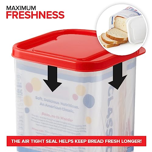 Stock Your Home Red / 13.5 x 5.2 x 5.2 inches / 369.0 cubic_inches Bread Boxes