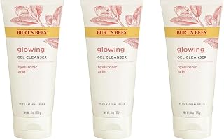Burt's Bees Glowing Facial Gel Cleanser 6oz with Hyaluronic Acid - 3 Pack