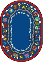 Joy Carpets Faith Based Bible Train Kids Rug Rug Size: 10'9" x 13'2"