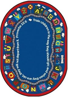Joy Carpets Faith Based Bible Train Kids Rug Rug Size: 10'9" x 13'2"