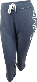 Calvin Klein Performance Plus Size Logo Flared Cropped Pants Blue 1X