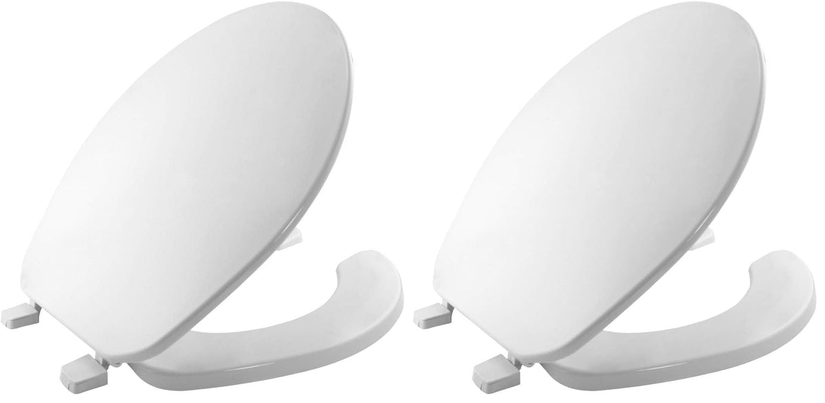 Bemis Round (Pack of 2) / White / Open Front Toilet Seats