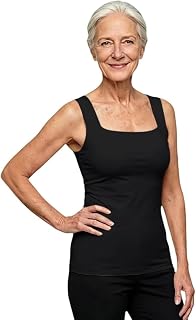 Tank Tops with Built in Bras for Older Women Padded Support Cami