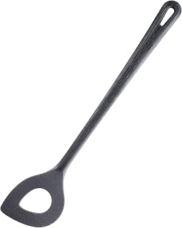 Westmark Gentle Plus 28842275 Pointed Hole Spoon/Cooking Spoon, High Heat Resistant up to 270°C, Length: 30 cm, Black