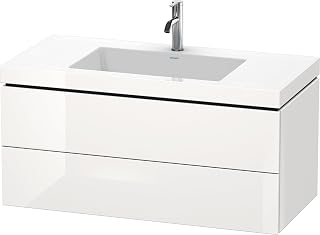 Duravit L-Cube Two Drawer C-Bonded Wall-Mount Vanity Kit White