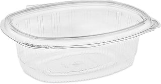 Pactiv Evergreen EarthChoice Recycled PET Hinged Container, 24 oz, 7.38 x 5.88 x 2.38, Clear, Plastic, 280/Carton