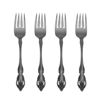 Brahms 18/8 Stainless Steel Salad Fork (Set of Four) by Oneida – 6.7500, 18/8 Stainless Steel, Silver, Model 896577