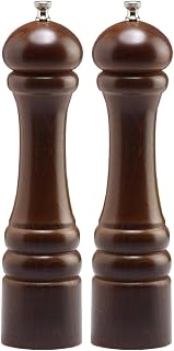 Chef Specialties 10" Imperial Pepper Mill and Salt Mill Set, Walnut