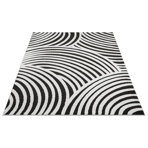 Abani 5x8 / Cream & Black / Modern Area Rugs