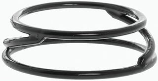 HUBERT Display Pedestal Round Black Rubber-Coated Steel - 7" Dia x 2" H