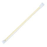 Karat 9'' Giant Straws (8mm) Paper Wrapped - Yellow - 2,500 ct