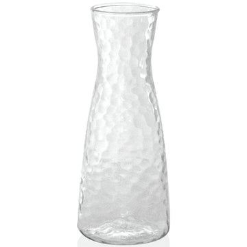 Drinkwise 20 oz Clear Plastic Pebbled Carafe by Front of the House – 20 Ounces, Glass, Clear, Model ACF002CLT23