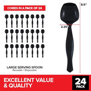Stock Your Home 24 / 24 Count / Black Serving Spoons