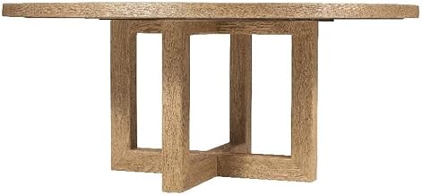 Hooker Driftwood 72in Round Dining Table in Light Brown Wood Furniture