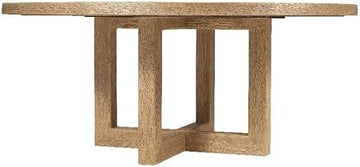 Hooker Driftwood 72in Round Dining Table in Light Brown Wood Furniture