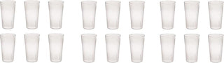 12 Ounce Restaurant Tumbler Beverage Cup, Stackable Cups, Break-Resistant Commmerical Plastic, Pebbled Texture, Set of 6 - Clear (ThrÐµÐµ Ð Ð°Ñk)