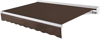 Awntech 24' Destin Left Motor (24' x 10') Retractable Patio Awning, Brown