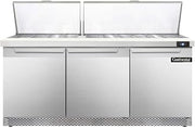 DL72-30M-FB Designer Line Mighty Top Sandwich Unit, 72" W, With 30 Pan Top Openings & Front Breathing